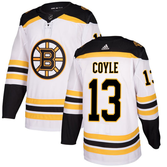 Boston Bruins #13 Charlie Coyle White Away Jersey