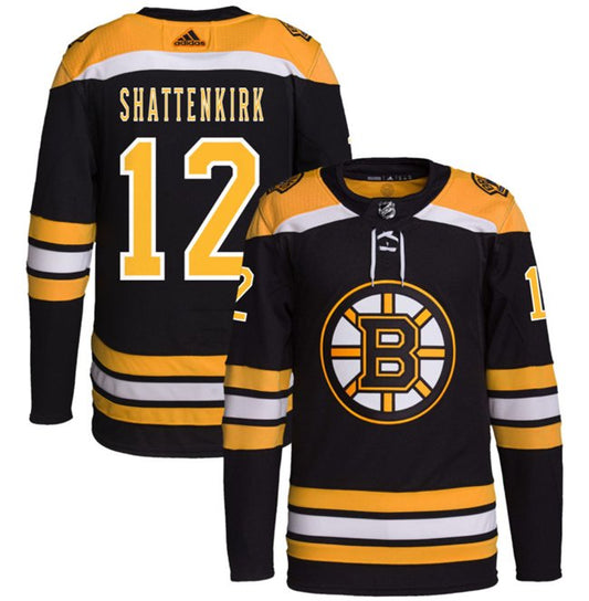 Boston Bruins #12 Kevin Shattenkirk Black Stitched Hockey Jersey