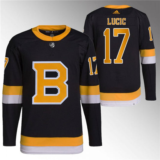 Boston Bruins #17 Milan Lucic Black Home Breakaway Stitched Hockey Jersey